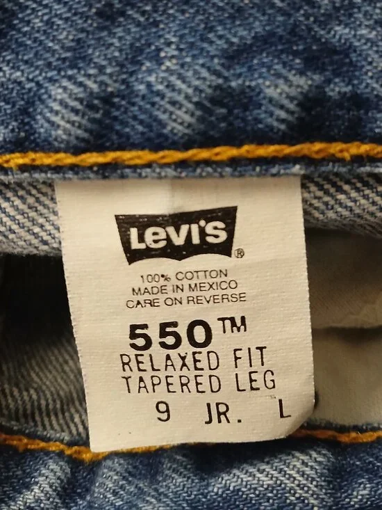 Levis Vintage 550 Jeans 9 Long Relaxed Tapered High Rise Mom Blue Denim 2000 - Picture 7 of 8